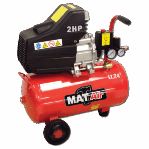 AIR2000K – COMPRESSOR MATAIR KIT 2HP 24L +5PC S/GUN