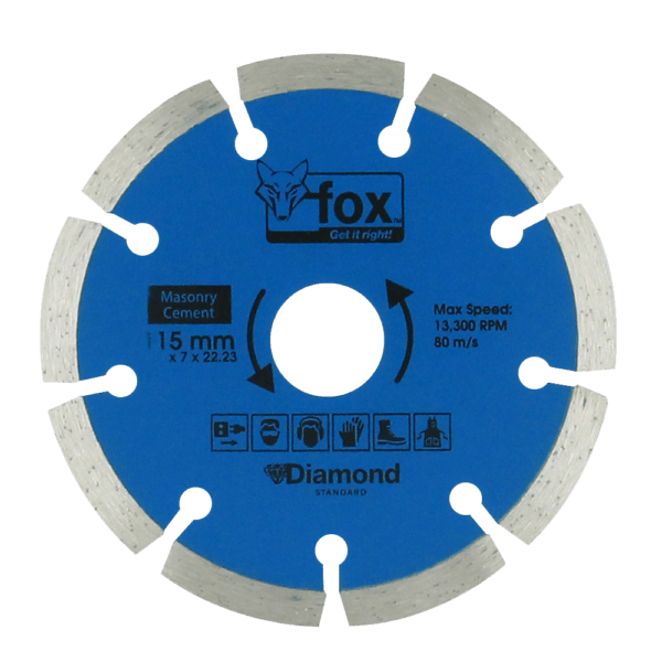BLY1210 – DIAMOND DISC FOX SEG 115MM MASONRYSTD EA