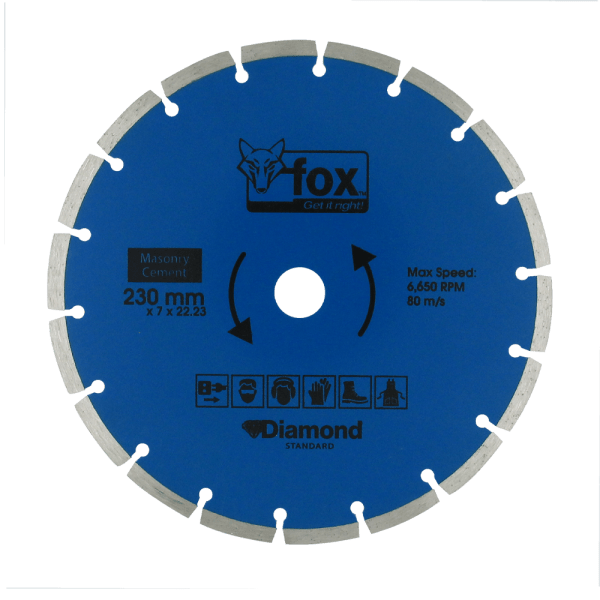 BLY1251 – DIAMOND DISC FOX SEG 230MM MASONRYSTD EA