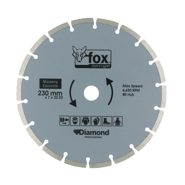 BLY1255 – DIAMOND DISC FOX SEG 230MM CONCRETE A-GR