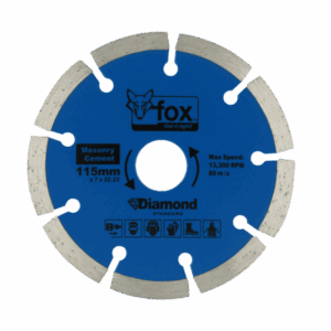 BLY1580 – DIAMOND DISC FOX SEG 115MM MASONRYSTDP10