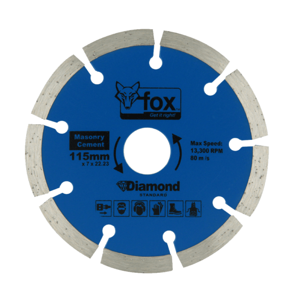BLY1580 – DIAMOND DISC FOX SEG 115MM MASONRYSTDP10