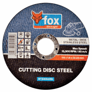 FOX91105 – DISC FOX CUT STEEL STD 115X1.6MM