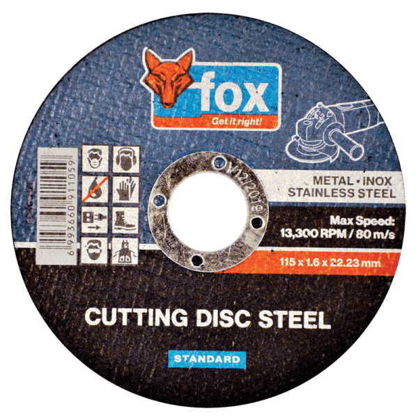 FOX91105 – DISC FOX CUT STEEL STD 115X1.6MM