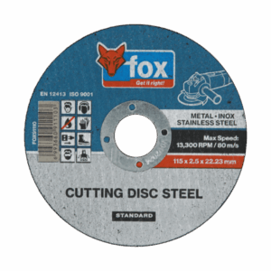FOX91110 – DISC FOX CUT STEEL STD 115X2.5MM