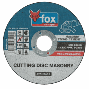 FOX91120 – DISC FOX CUT MASONRY STD 115X3.0MM