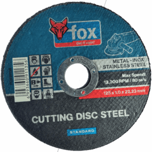 FOX91135 – DISC FOX CUT STEEL STD 125X1.0MM