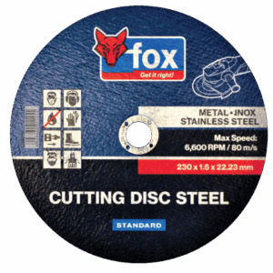 FOX91145 – DISC FOX CUT STEEL STD 230X1.6MM