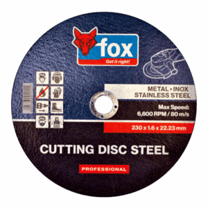FOX91155 – DISC FOX CUT S/STEEL PRO 230X1.6MM