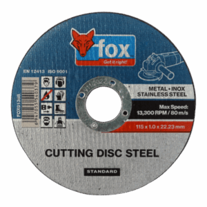FOX91358 – DISC FOX CUT STEEL STD 115X1.0MM