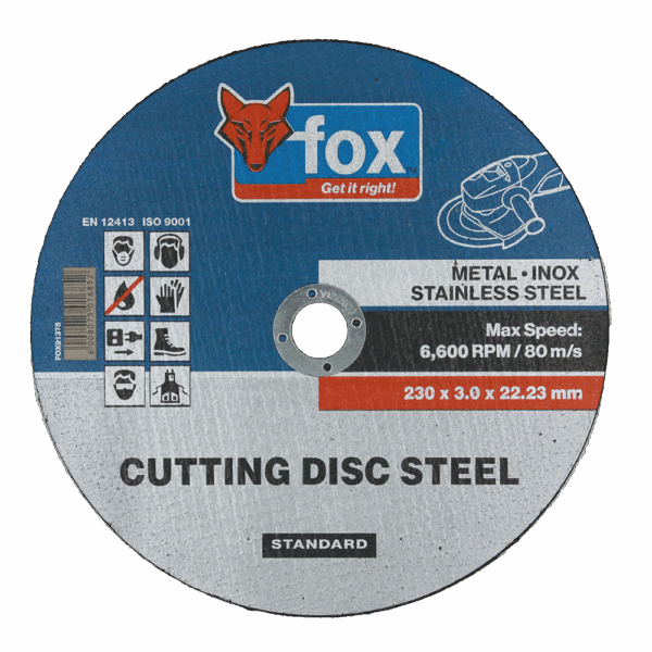 FOX91375 – DISC FOX CUT STEEL STD 230X3.0MM