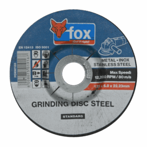 FOX92183 – DISC FOX GRIND STEEL STD 125X6.0MM