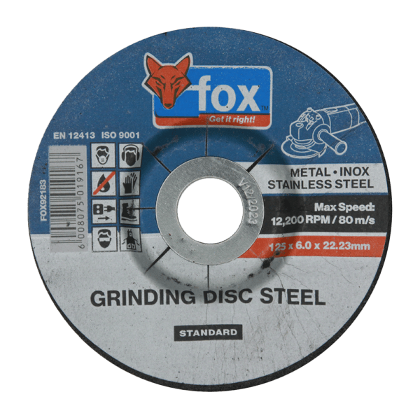 FOX92183 – DISC FOX GRIND STEEL STD 125X6.0MM