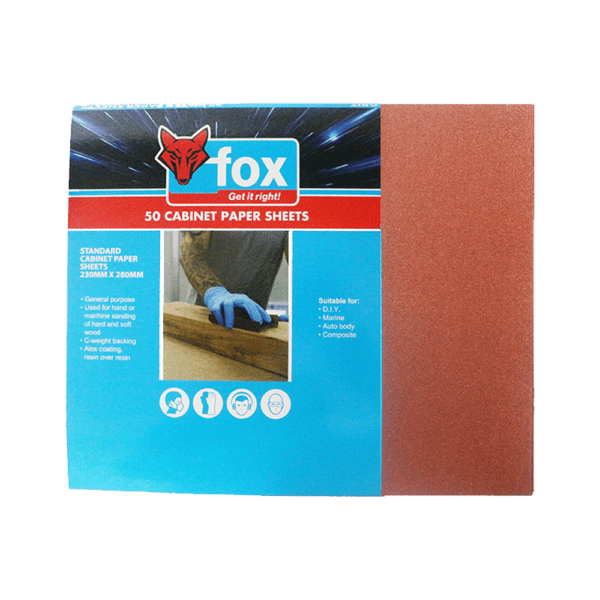 FOX92660 – ABR FOX CABINET PAPER P150 P/50