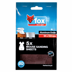 FOX94025 – ABR FOX MOUSE SANDING 95X140MM P 80 P/5