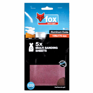 FOX94070 – ABR FOX MULTI SANDING SHEETS P120 P/5
