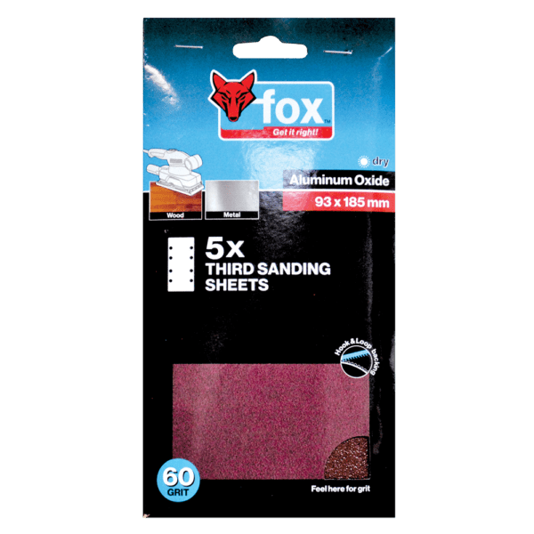 FOX95000 – ABR FOX SANDING 93X185MM 60G VALCRO P/5