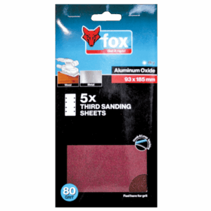 FOX95005 – ABR FOX SANDING 93X185MM 80G VALCRO P/5