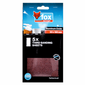 FOX95010 – ABR FOX SANDING 93X185MM 120G VALCRO P/5