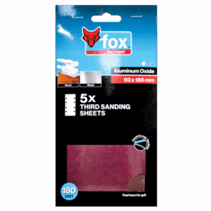 FOX95015 – ABR FOX SANDING 93X185MM 180G VALCRO P/5