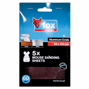 FOX95020 – ABR FOX MOUSE SANDING 95X140MM P 60 P/5