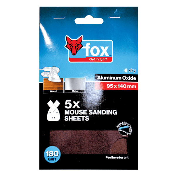 FOX95045 – ABR FOX MOUSE SANDING 95X140MM P180 P/5