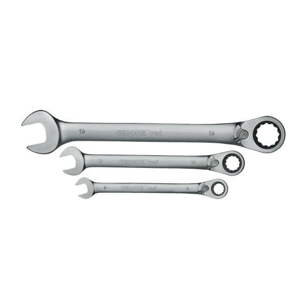 GEDR07205012 – SPANNER GED RED REV 8-19MM 12PCE SET