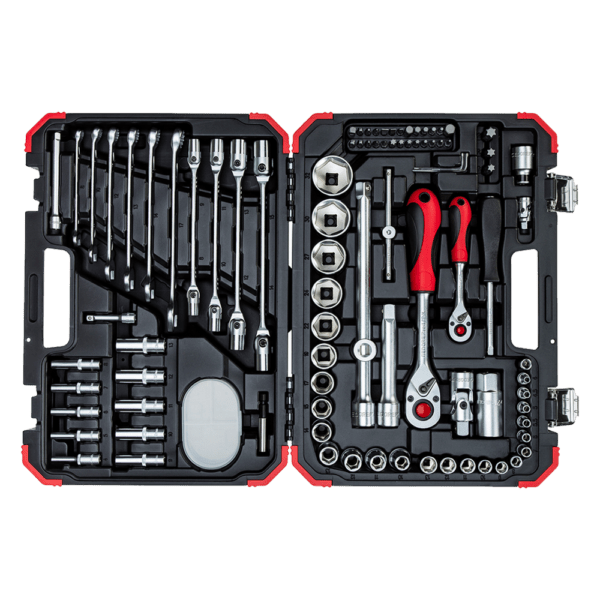 GEDR46003092 – SOCKET SET GED RED 1/4″+1/2″ 92 PCE