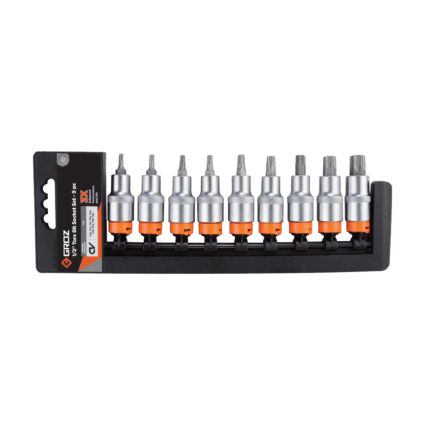 GRO3474 – GROZ SOCKET SET TORX 1/2″DR 9PC 50MM