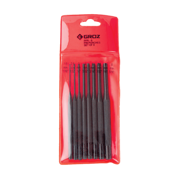 GRO4540 – GROZ PUNCH PIN SET L/S 1.5-8MM PPR/8SM