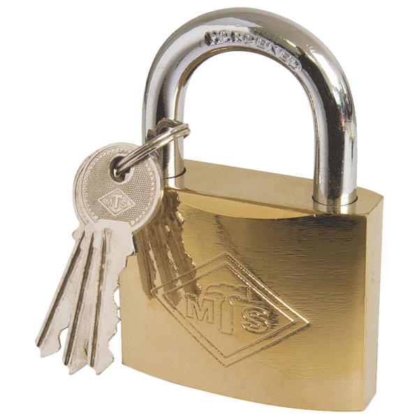 HON5013 – PADLOCK MTS BRASS PLATED P/P 50MM