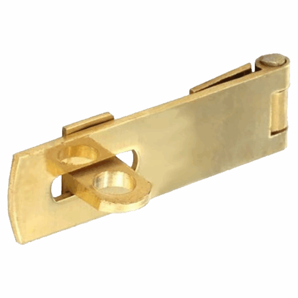HWI1720 – HASP&STAPLE BRASS PLATED 90MM P/10