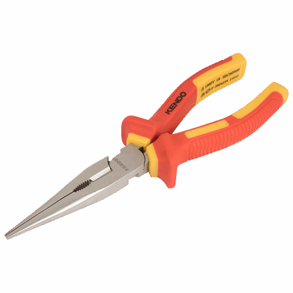 KEN11032 – PLIER KENDO VDE LONG NOSE 200MM 1000VOLT