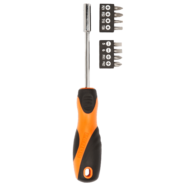 KEN20236 – SCREWDRIVER SET KENDO RATCHET +8 BITS