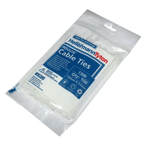 KSS2020 – CABLETIE HT WHITE 150X3.5MM PK100 T30R