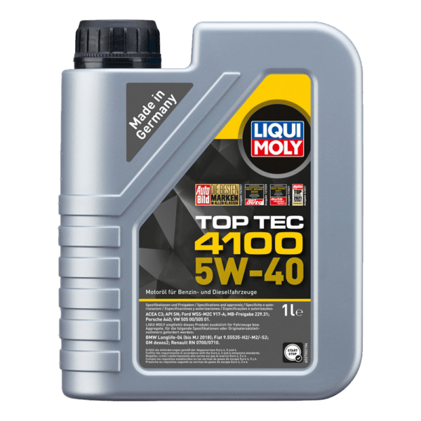LIQ9510 – LIQUI MOLY OIL TOP TEC 4100 5W40 1L