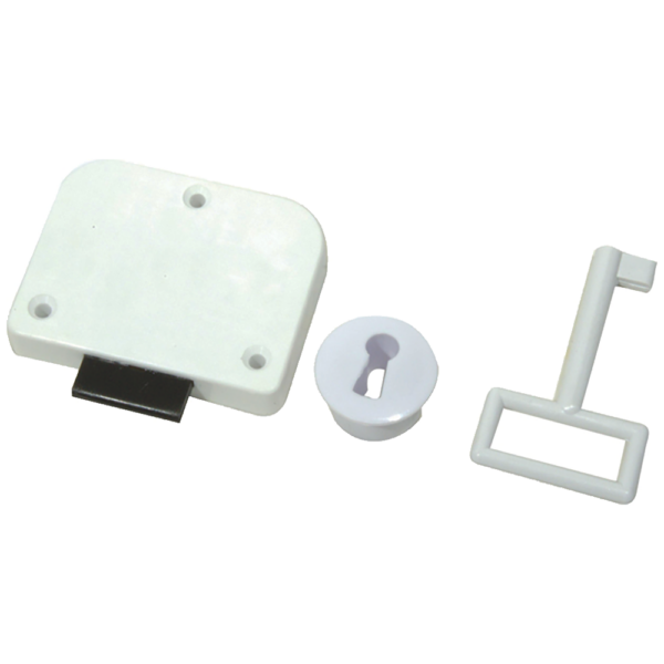 MAK03676 – MACKIE LOCK CUPBOARD PLASTIC WHITE SET
