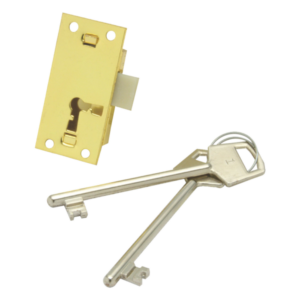 MAK05618 – MACKIE LOCK CUPBOARD BRASS 2L2K 64MM SET