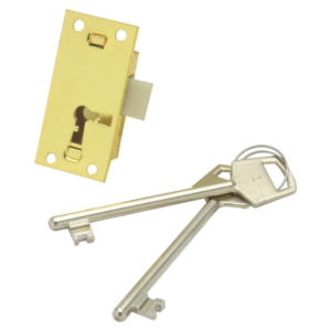 MAK06318 – MACKIE LOCK CUPBOARD BRASS 2L2K 75MM SET