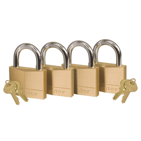 MAS1240 – MASTER PADLOCK BRASS 20MM P/4 K/A 208003