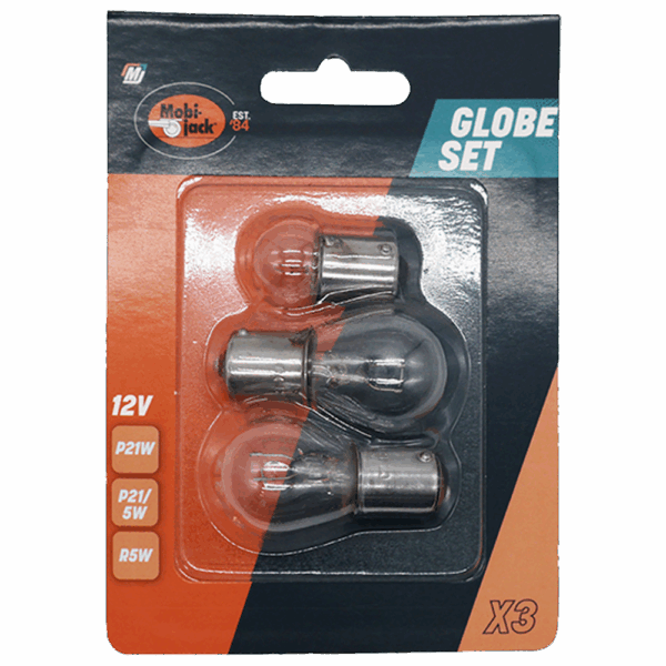 MOB1718 – MOBI GLOBE 3 PACK 12V P21/5W P21W R5W