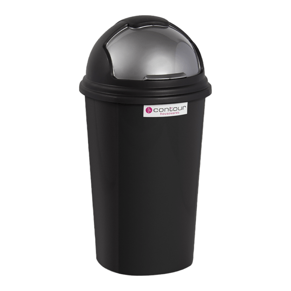 PRID0030 – REFUSE BIN ROUND FLIP LID 25L BLACK