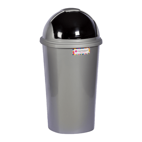 PRID0035 – REFUSE BIN ROUND FLIP LID 25L SILVER