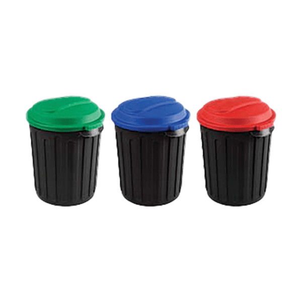 PRID0055 – REFUSE BIN ROUND SET 70L RED,BLUE&GREEN