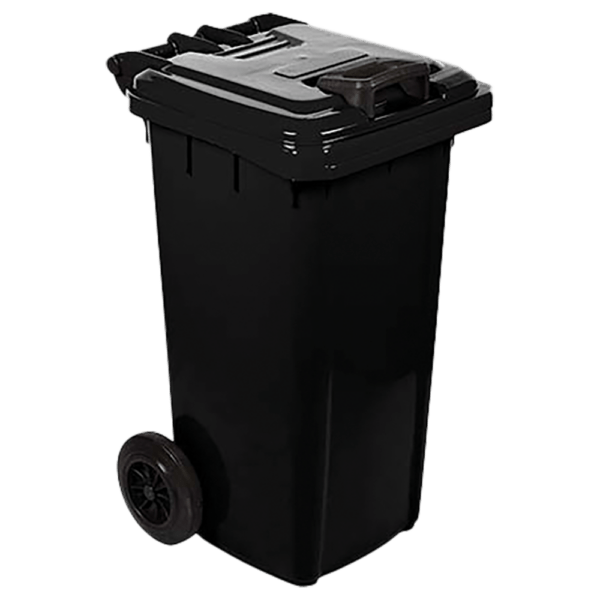 PRID0060 – REFUSE BIN WHEELIE 80L BLACK LID PRIDE