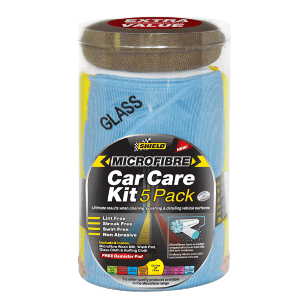 SHI3463 – SHIELD MICROFIBRE CAR CARE KIT 5PK SH285