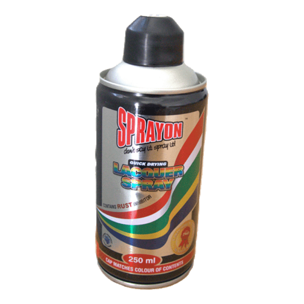 SPO0130 – SPRAYON PAINT BLACK SATIN 250ML