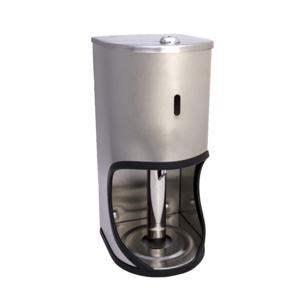 WATR-1001 – TOILET ROLL HOLDER LOCK 2TIER S/STEEL