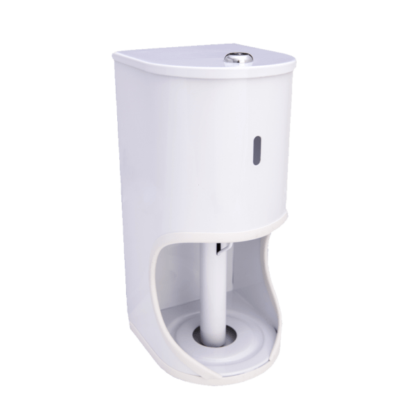 WATR-1002 – TOILET ROLL HOLDER LOCK 2TIER WHITE