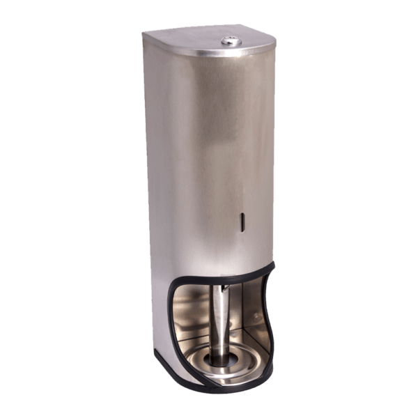 WATR-1003 – TOILET ROLL HOLDER LOCK 3TIER S/STEEL